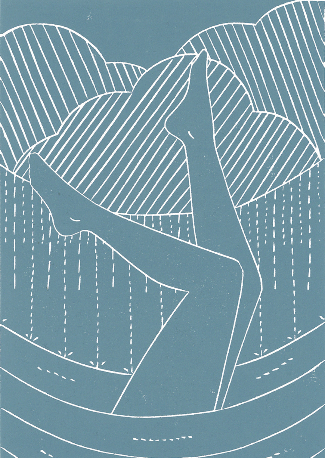 Greeting Cards by Flotsam Prints - Rain