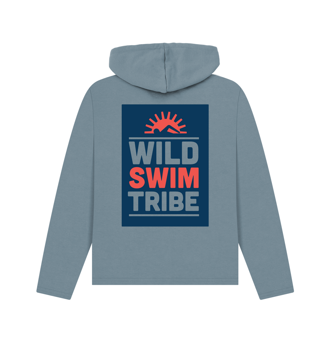 Stone Blue Printed Hoody