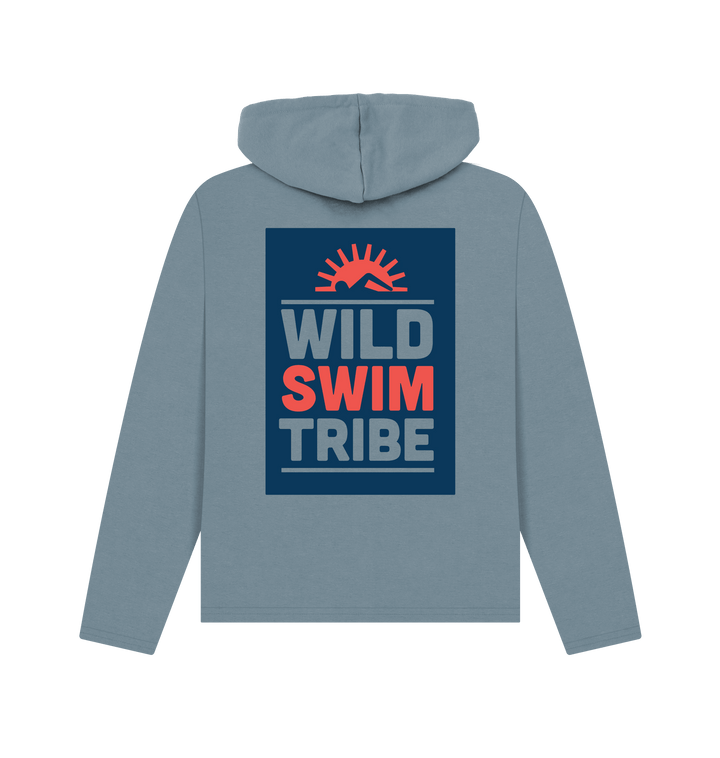 Stone Blue Printed Hoody