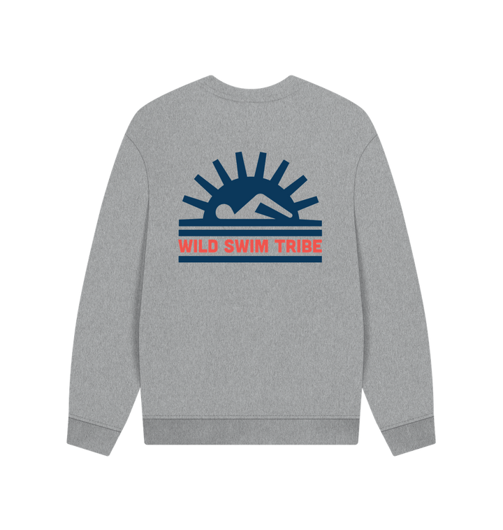 Athletic Grey Printed Sweater Back