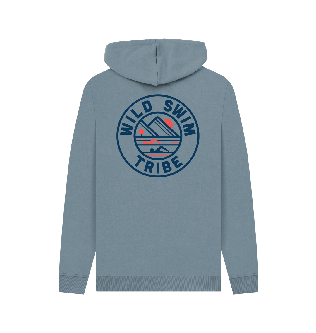 Stone Blue Printed Hoody