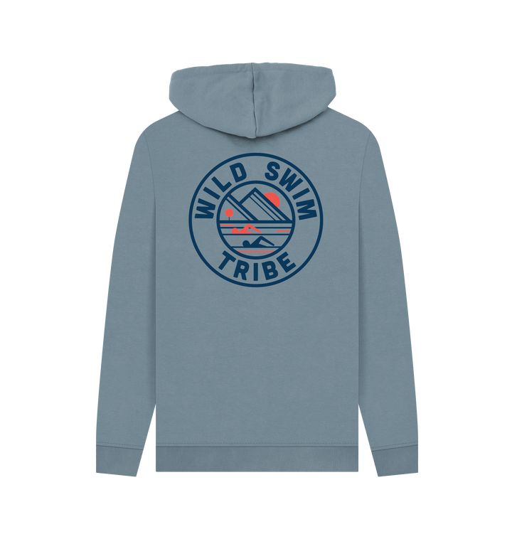 Stone Blue Printed Hoody