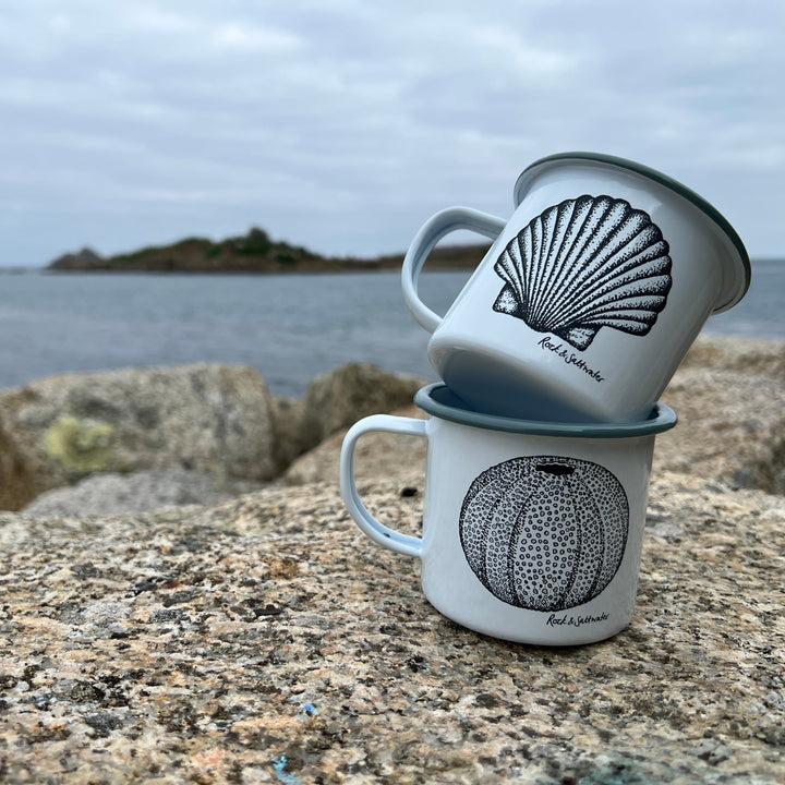 Sea urchin enamel mug