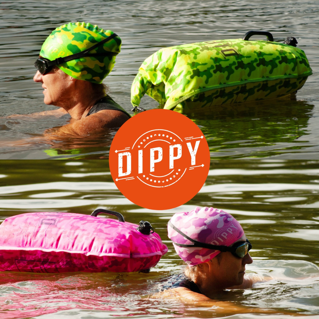 DIPPY Swim Cap in Pink Camo