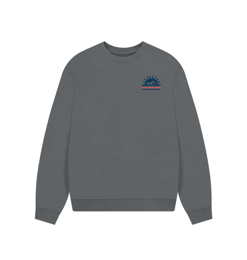 Slate Grey Printed Sweater Front