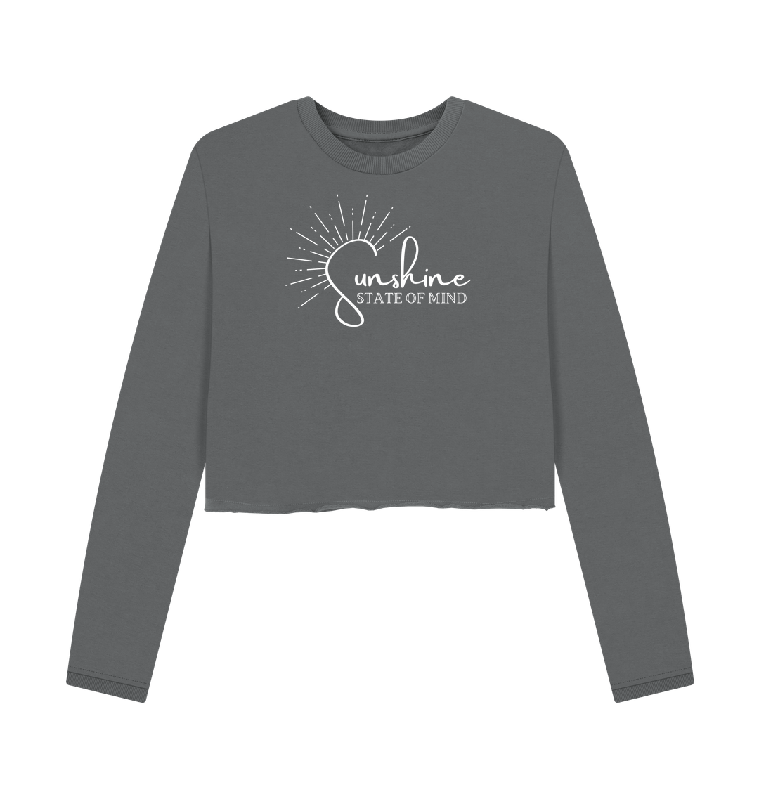Slate Grey Printed Boxy Jumpers
