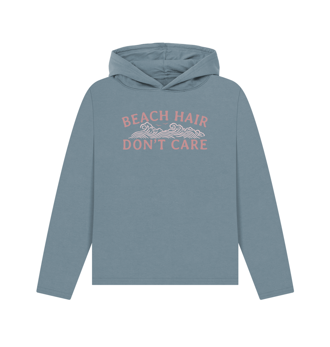 Stone Blue Printed Hoody Front