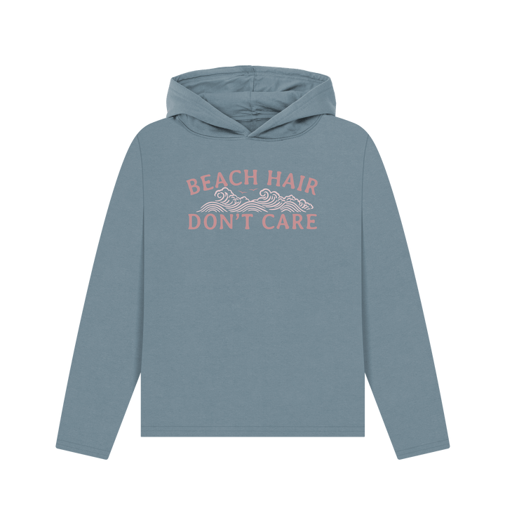 Stone Blue Printed Hoody Front