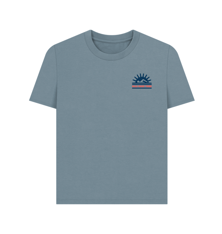 Stone Blue Printed T-shirt Front