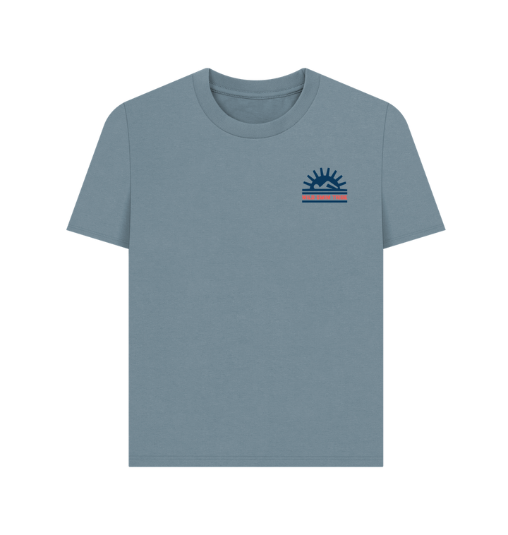 Stone Blue Printed T-shirt Front