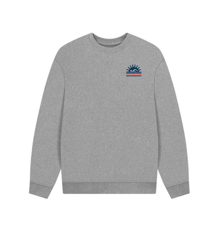 Athletic Grey Printed Sweater Front