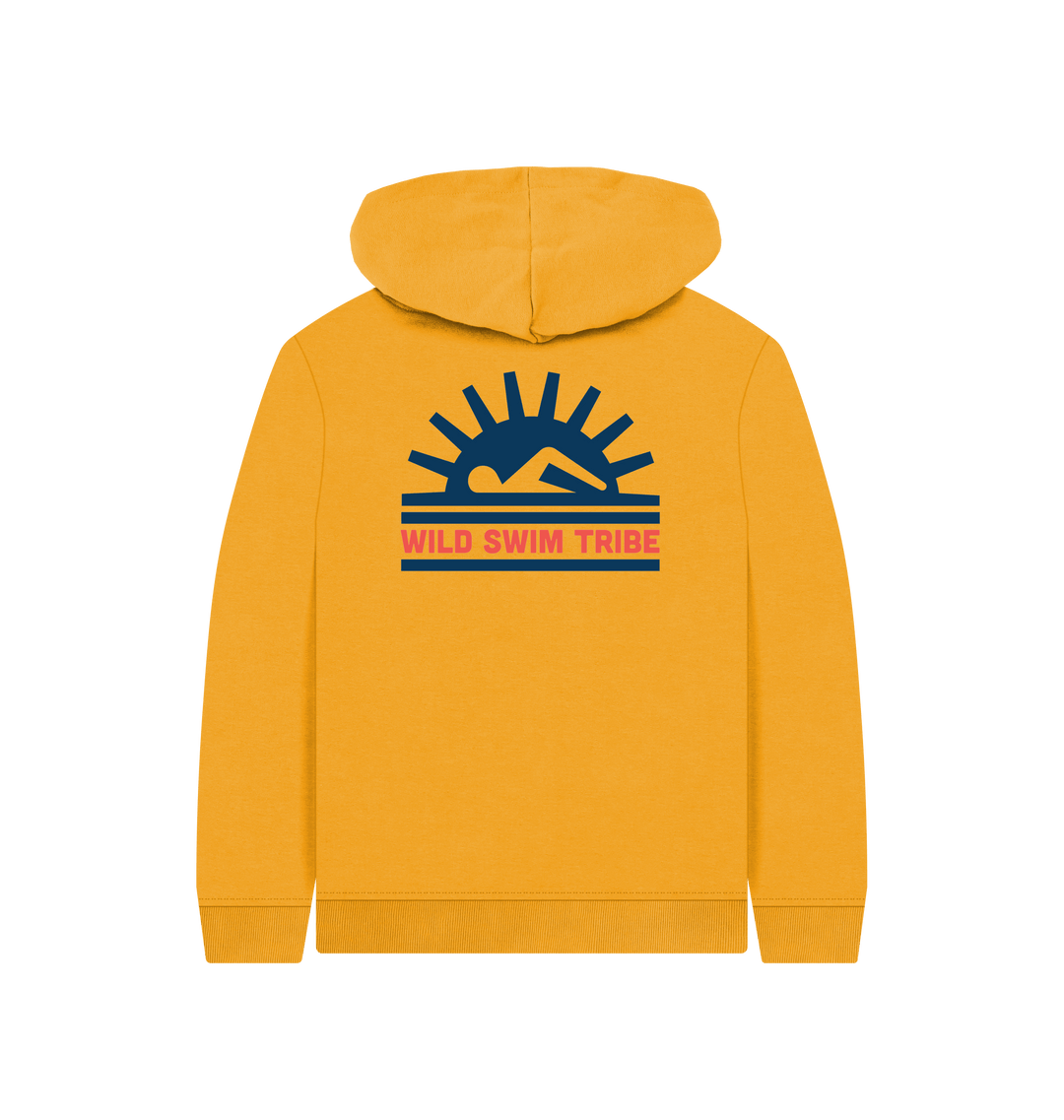 Mustard Printed Kids Hoodie