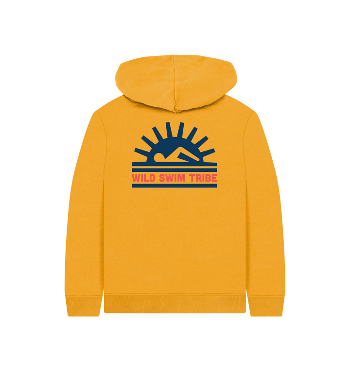 Mustard Printed Kids Hoodie