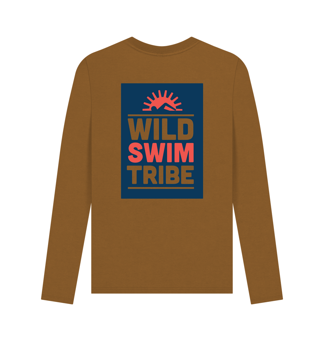 Brown Printed Long Sleeve T Shirt
