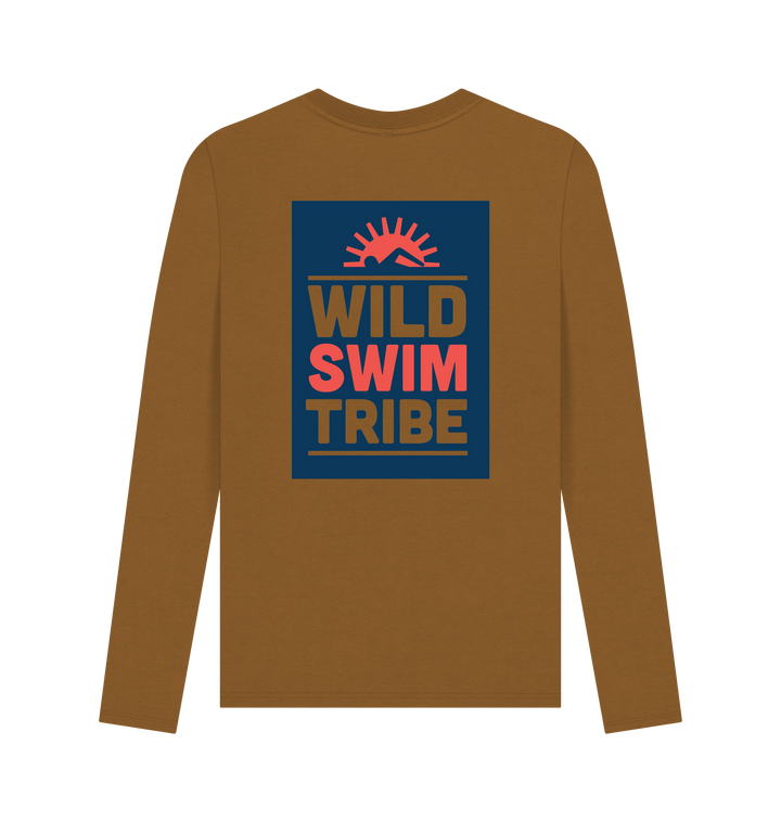 Brown Printed Long Sleeve T Shirt