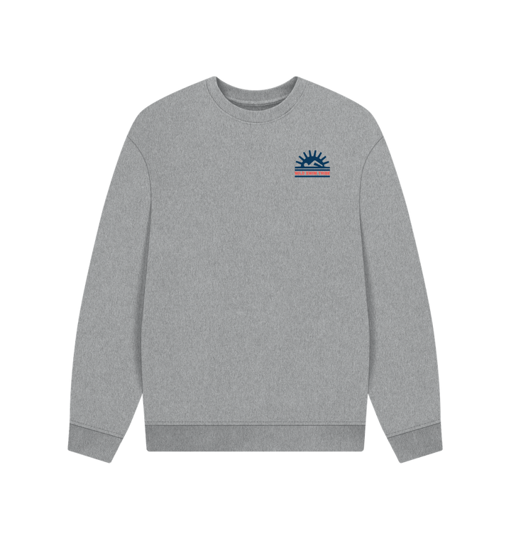 Athletic Grey Printed Sweater Front