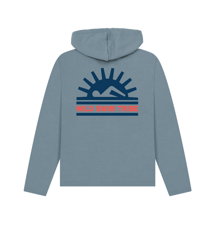 Stone Blue Printed Hoody