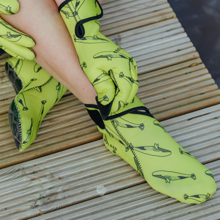 EasyOff™ Swimming Socks in Yellow Neon with Kevlar Soles
