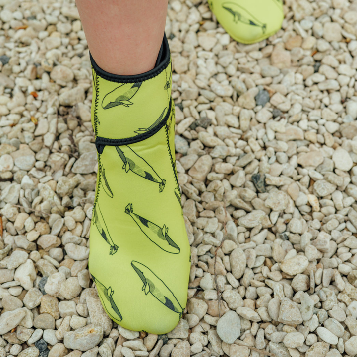 EasyOff™ Swimming Socks in Yellow Neon with Kevlar Soles