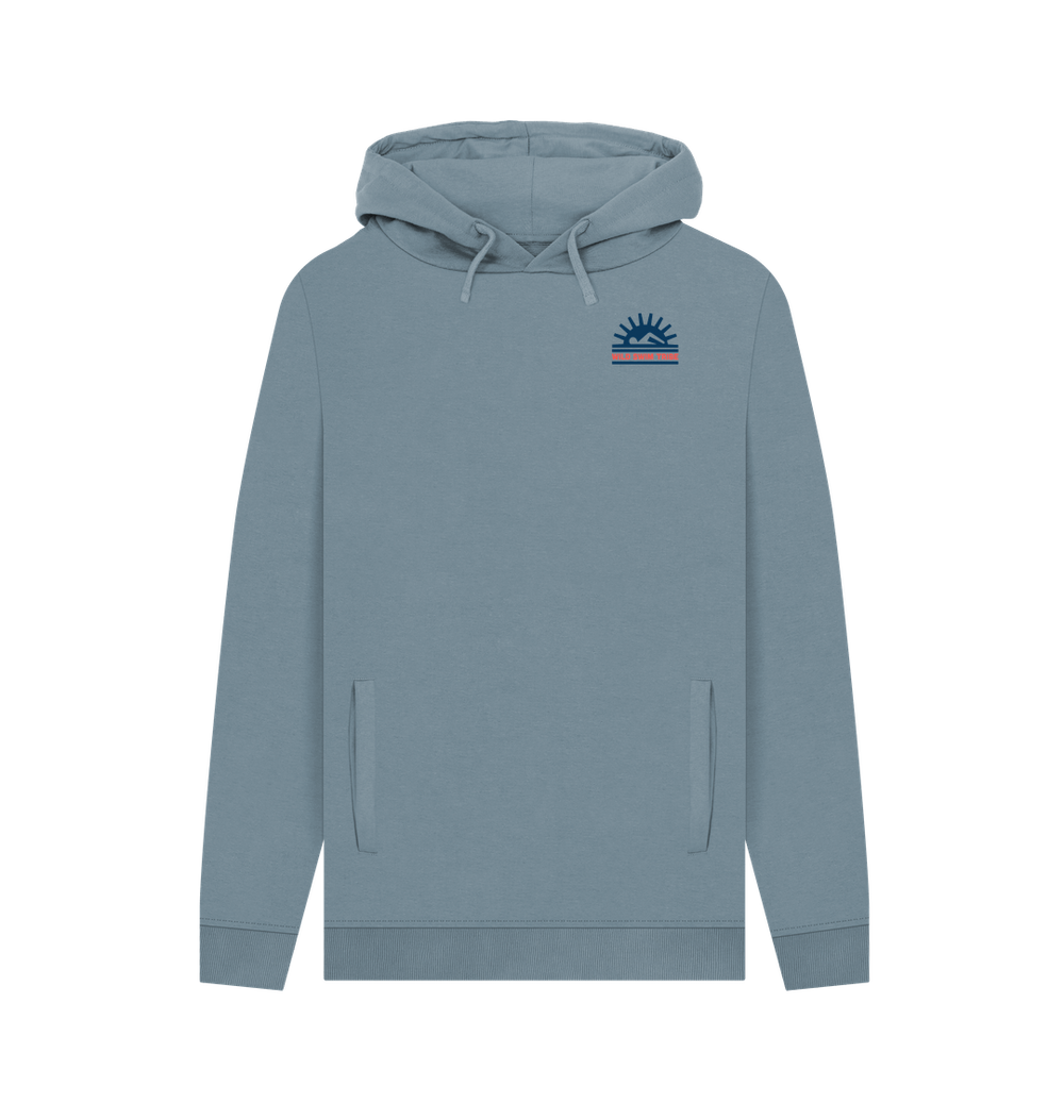 Stone Blue Printed Hoody Front