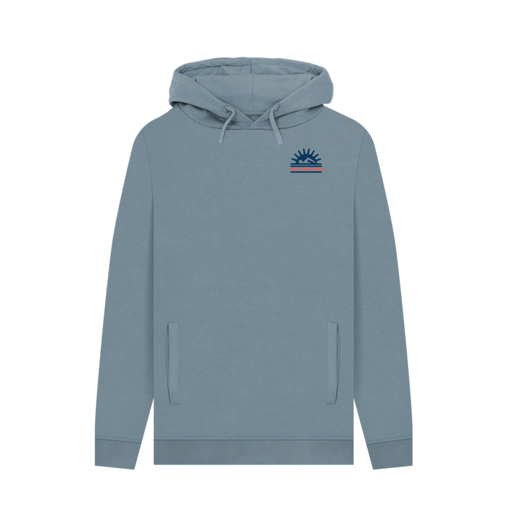Stone Blue Printed Hoody Front
