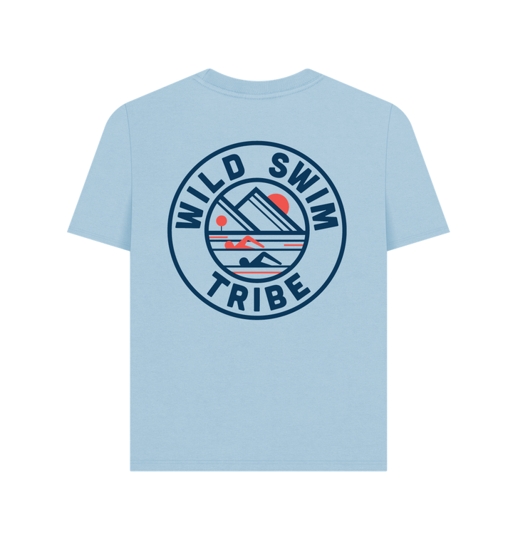 Milky Blue Printed T-shirt Back