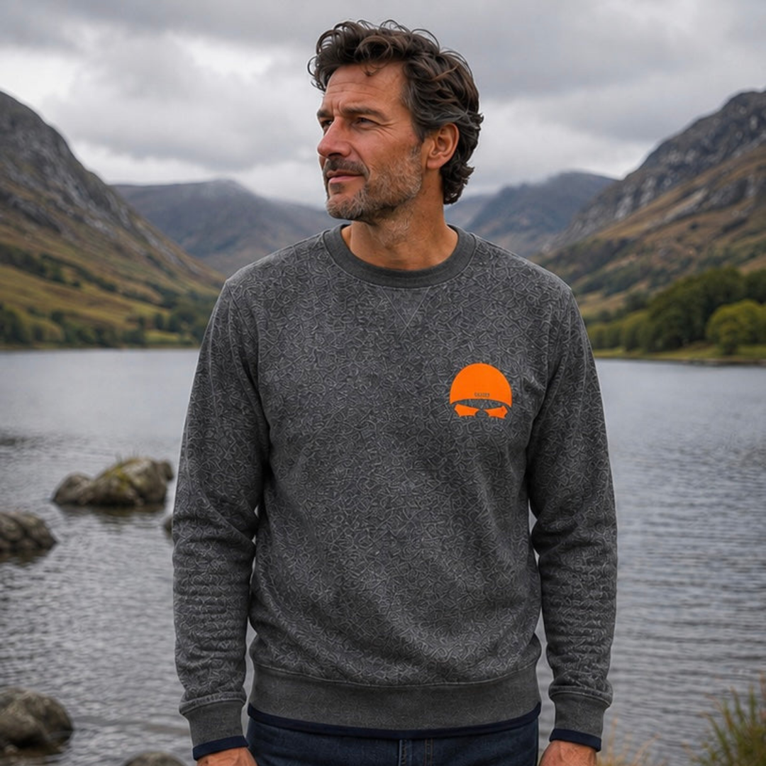 UNISEX CHARCOAL CAP &amp; GOGGLES SWEATSHIRT by SELKIE