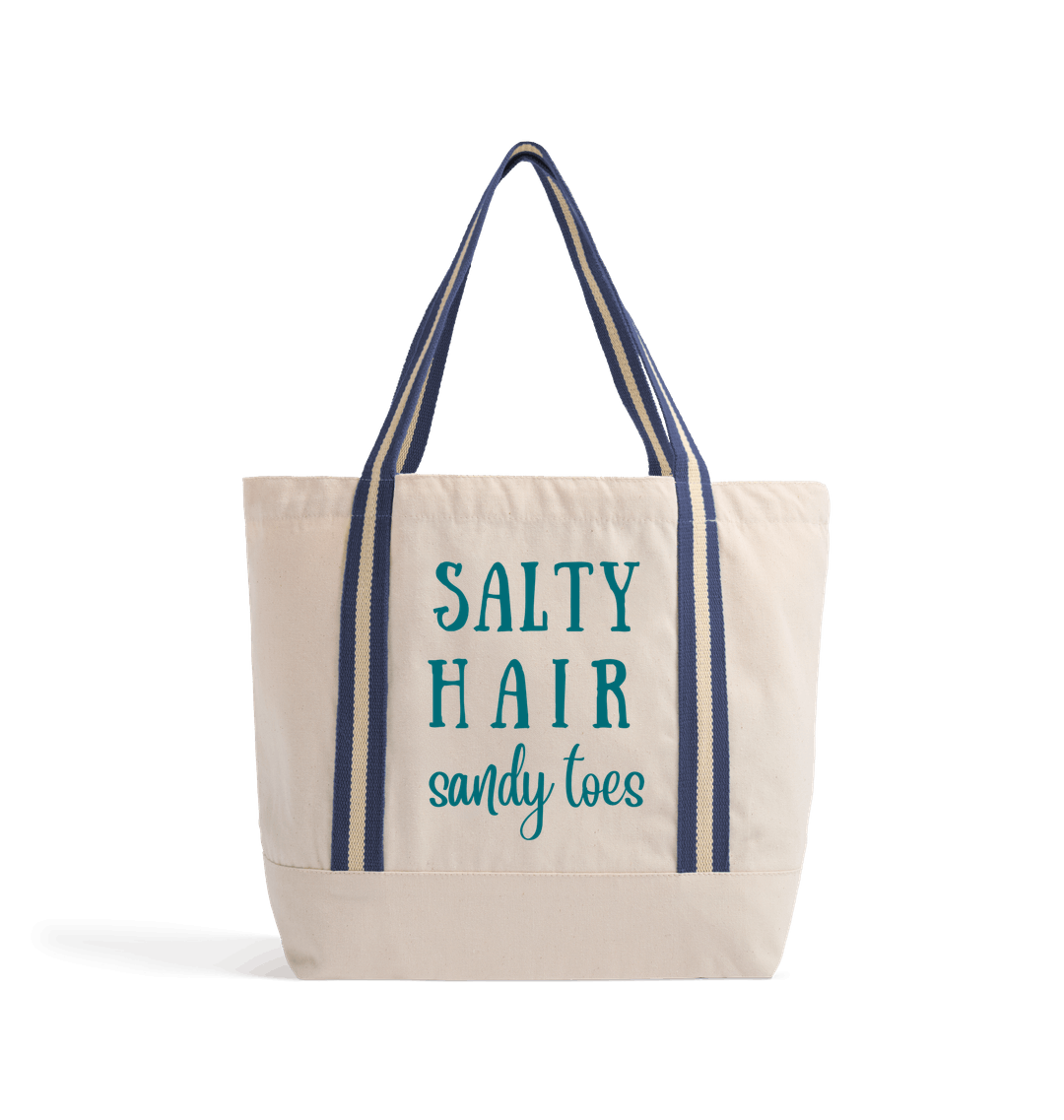 Natural/French Navy Heat Transfer Bag