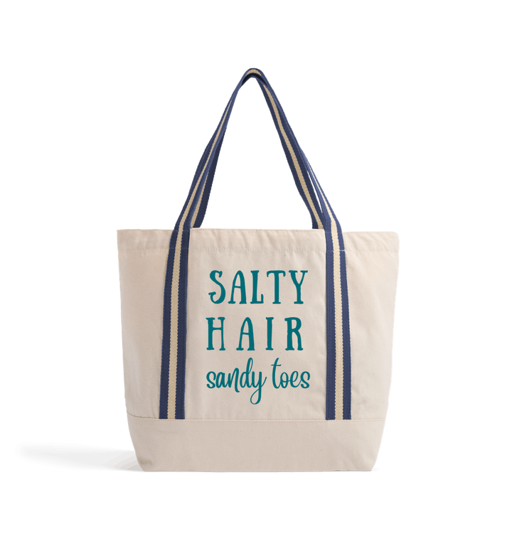 Natural/French Navy Heat Transfer Bag