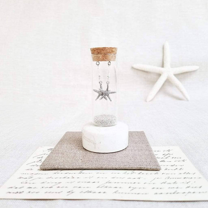Starfish Earrings in a Bottle