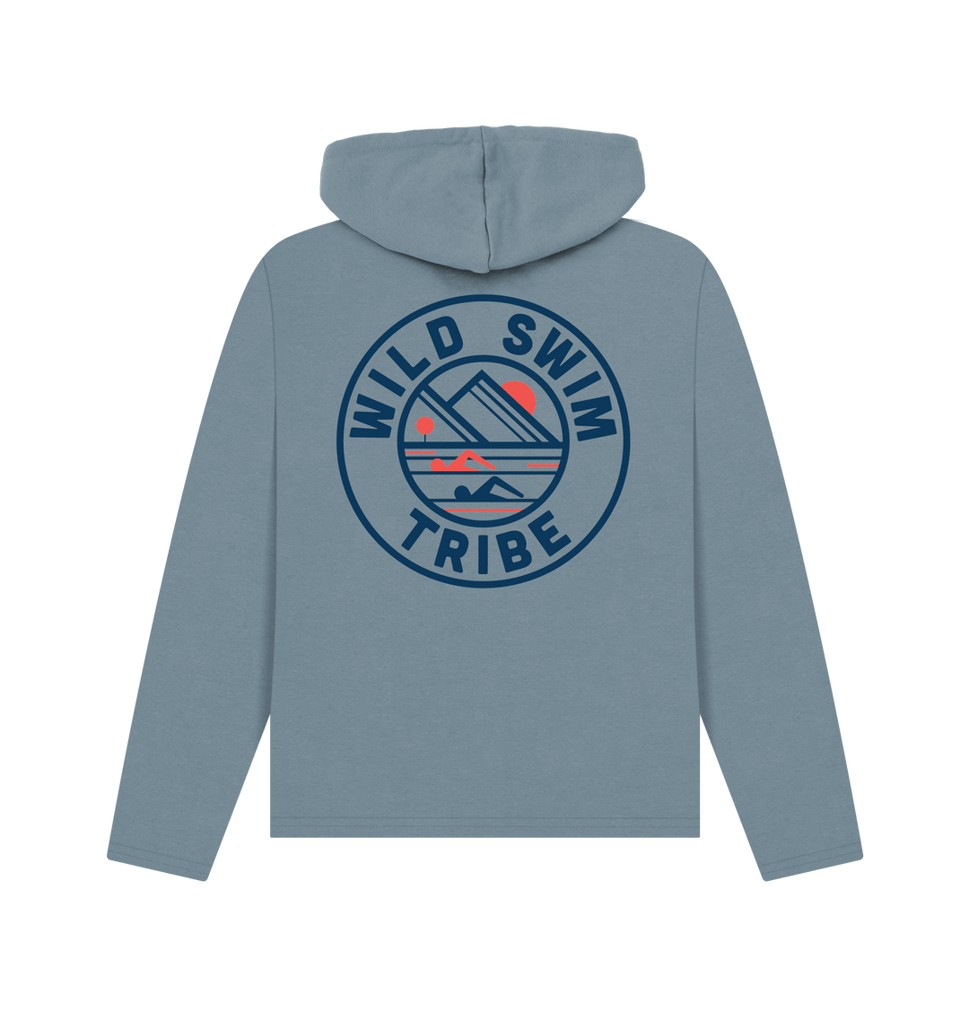 Stone Blue Printed Hoody