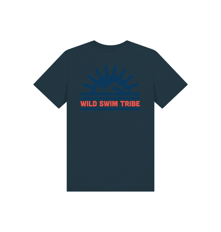 Denim Blue Printed Kids T-Shirt