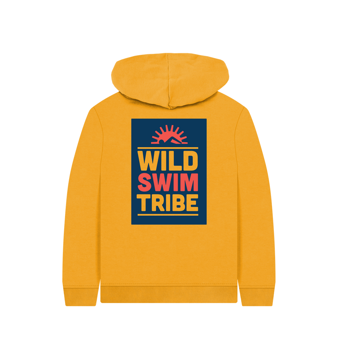 Mustard Printed Kids Hoodie