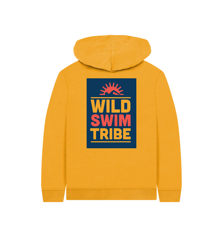 Mustard Printed Kids Hoodie