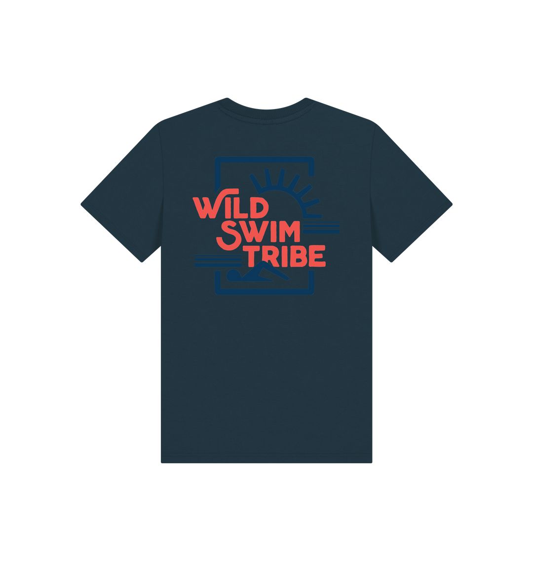 Denim Blue Printed Kids T-Shirt