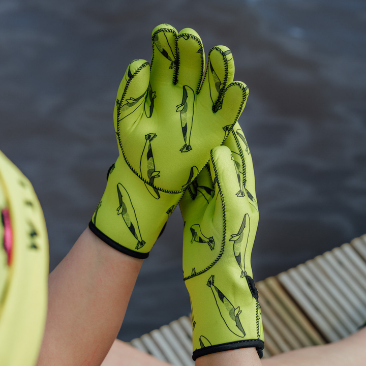 EasyOff™ Swimming Gloves in Yellow Neon