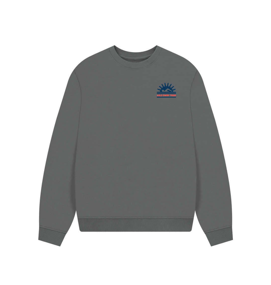 Slate Grey Printed Sweater Front