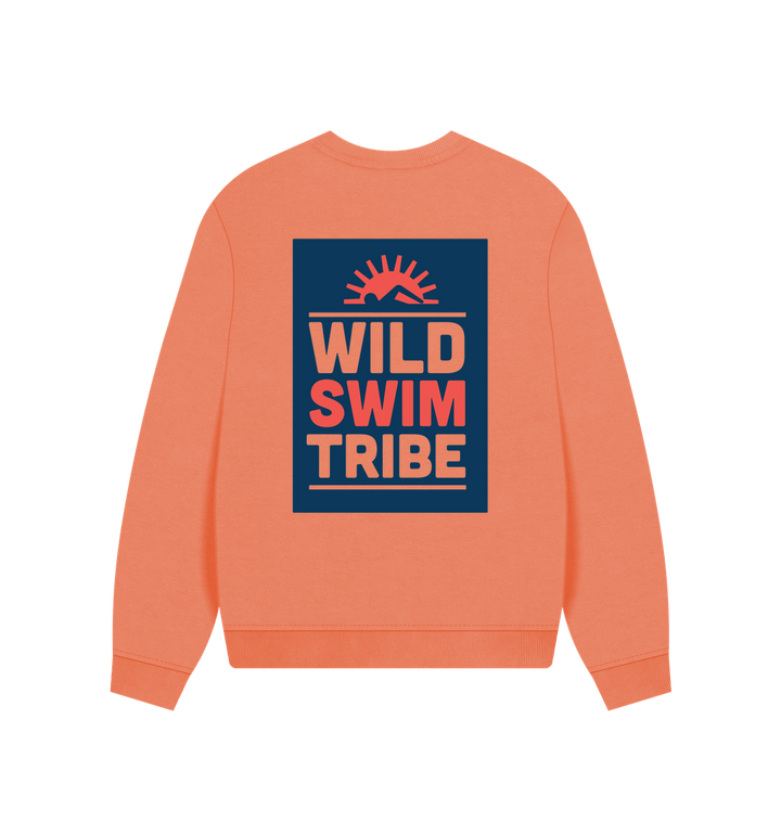 Apricot Printed Sweater Back