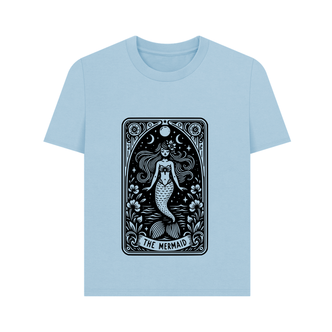 Milky Blue Printed T-shirt Front