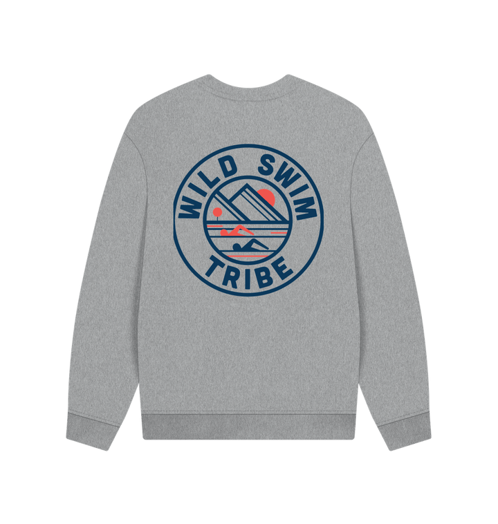 Athletic Grey Printed Sweater Back