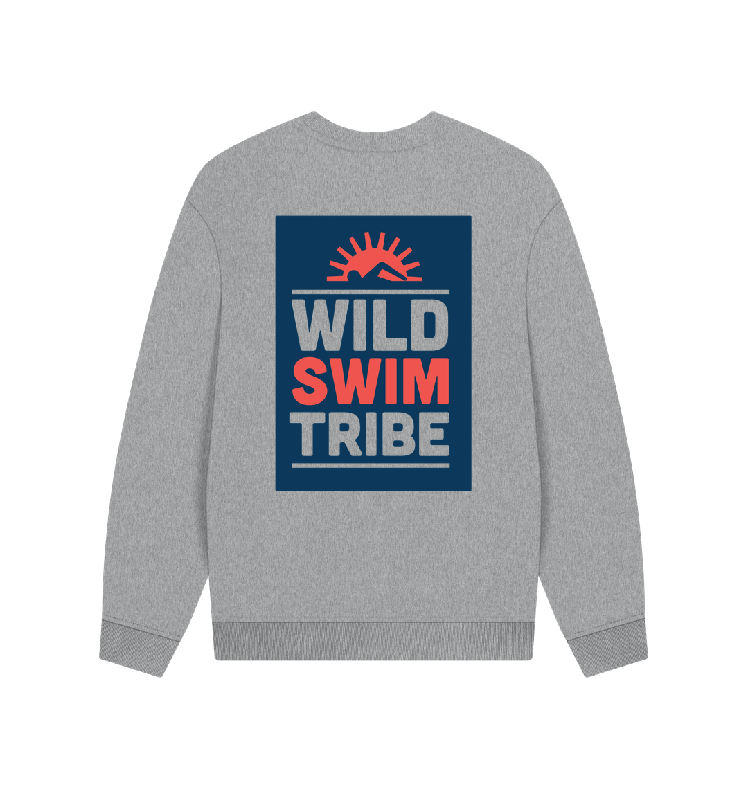 Athletic Grey Printed Sweater Back