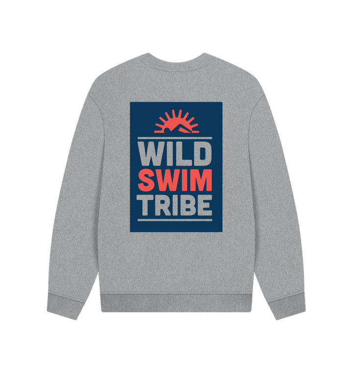 Athletic Grey Printed Sweater Back