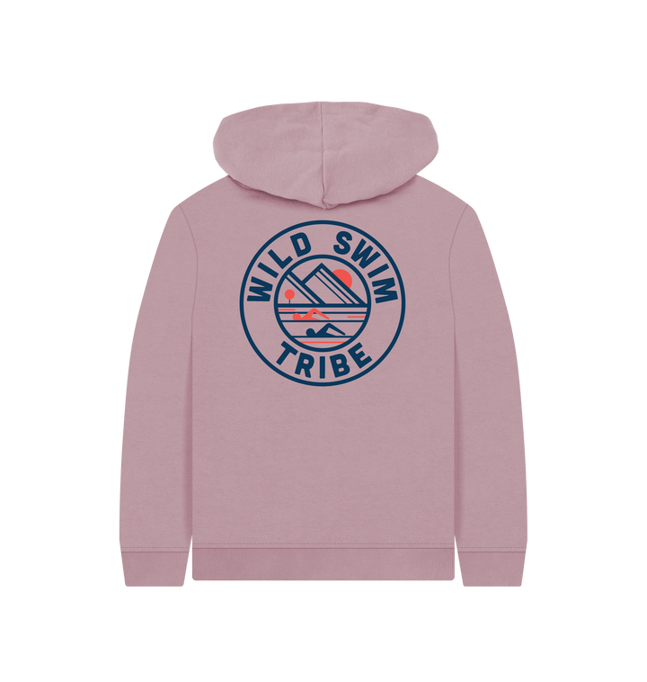 Mauve Printed Kids Hoodie