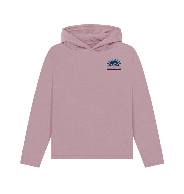 Mauve Printed Hoody Front