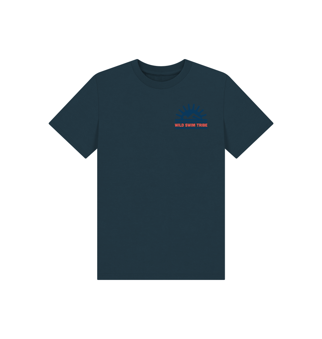 Denim Blue Printed Kids T-Shirt