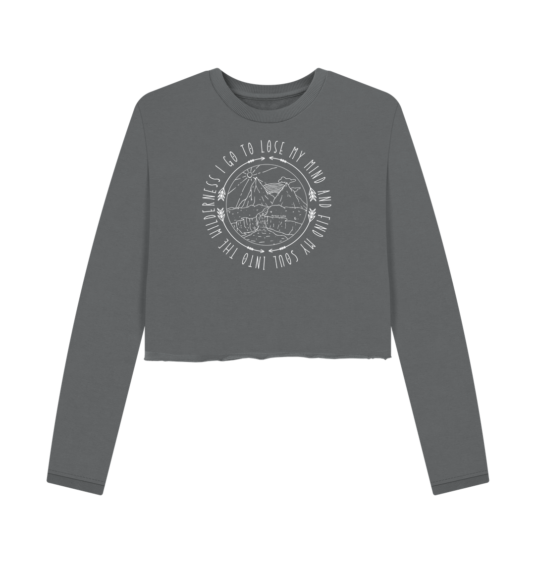 Slate Grey Printed Boxy Jumpers