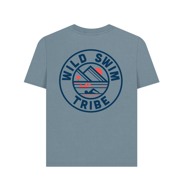Stone Blue Printed T-shirt