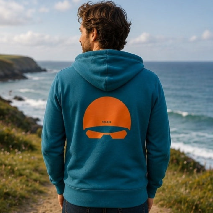 UNISEX ZIP-UP CAP &amp; GOOGLES HOODIE by SELKIE
