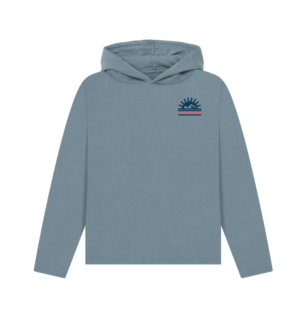 Stone Blue Printed Hoody Front