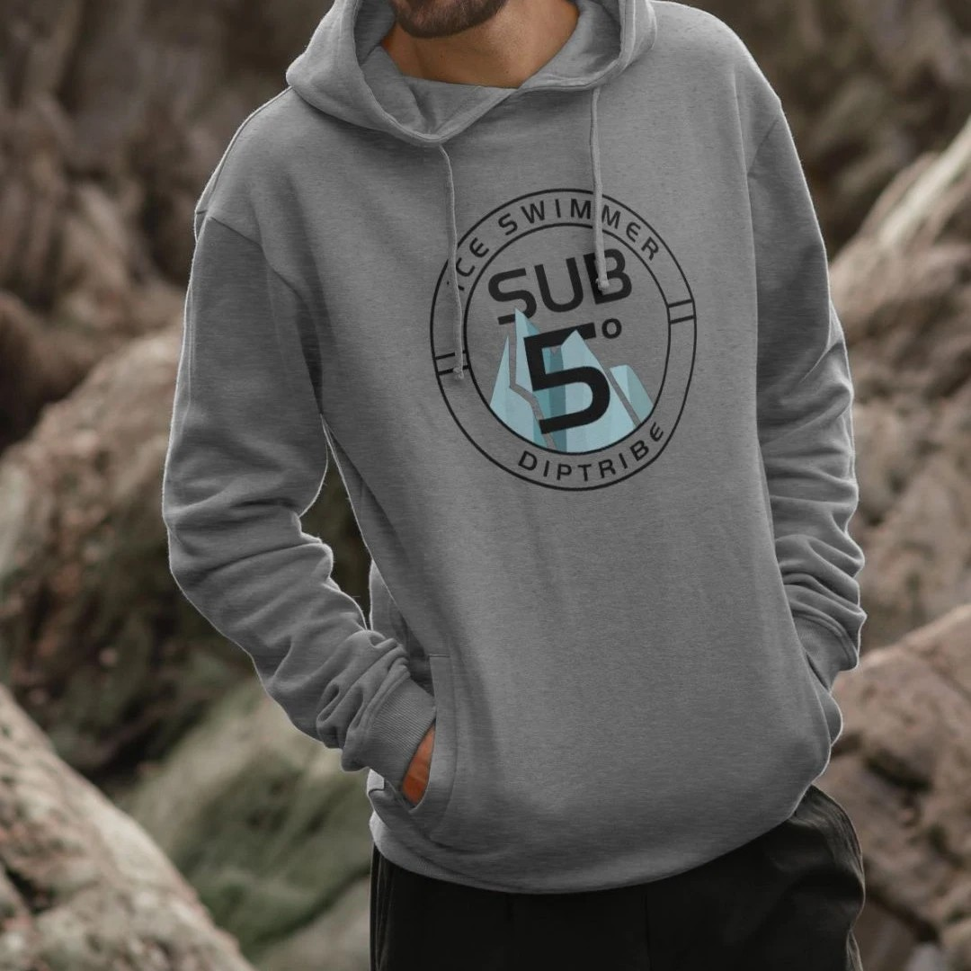 Sub 5 Ice Swimmer Arctic Men's Hoodie